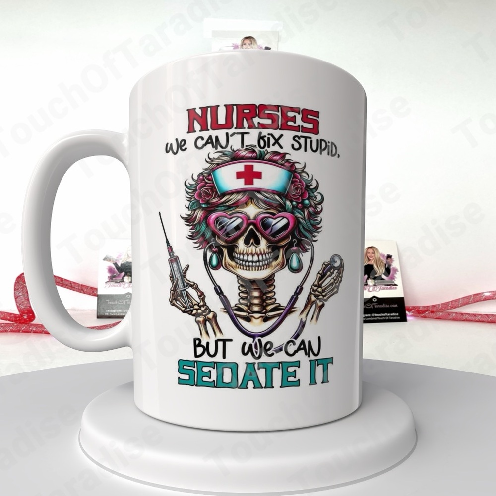 White Nurse Themed Mug